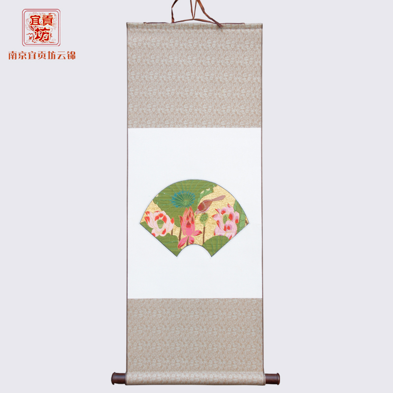 荷塘月色金宝地卷轴