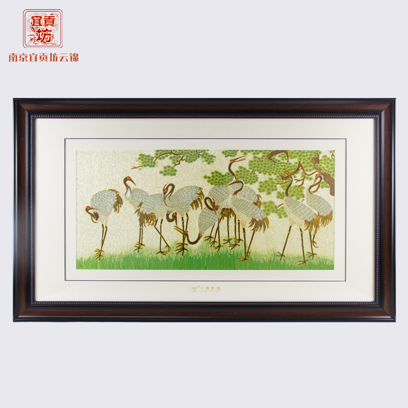 十鹤图框画